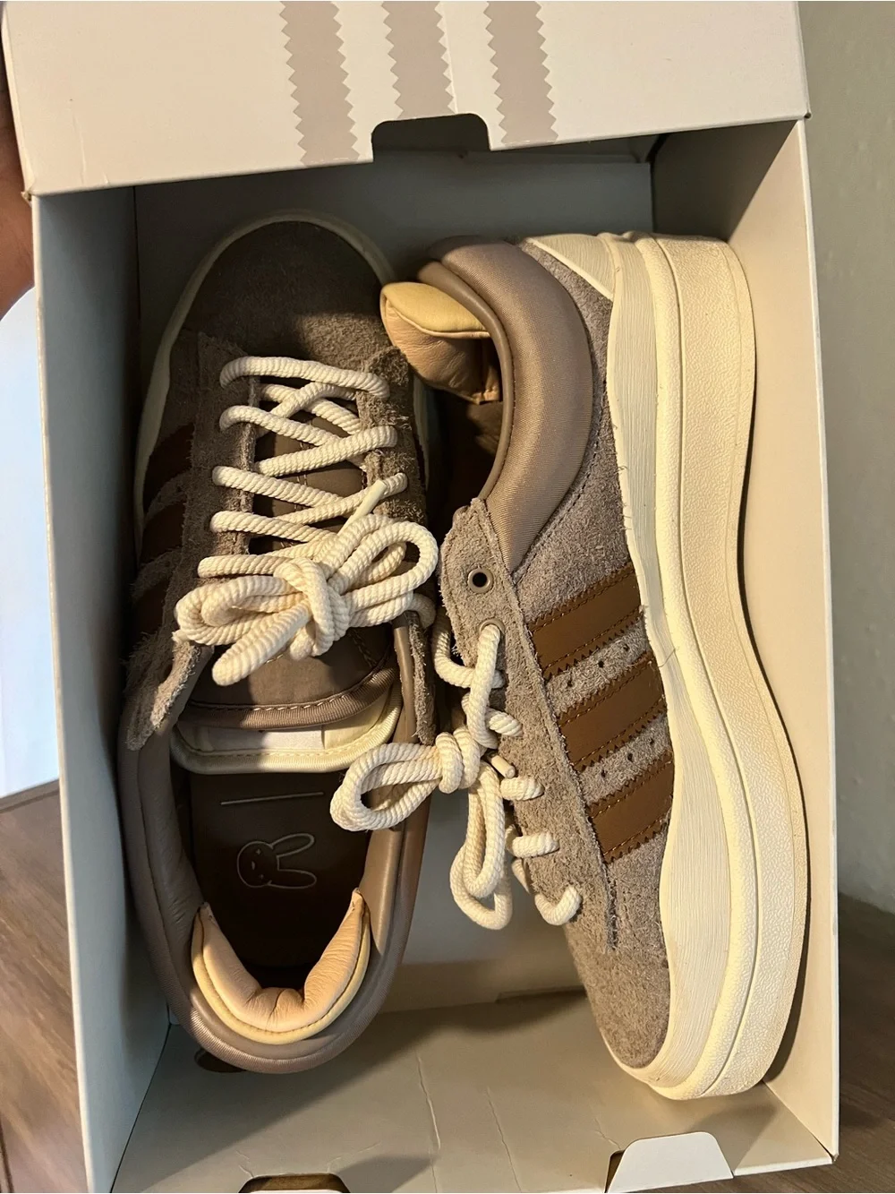 adidas Neutral Tan and Cream Casual Sneakers